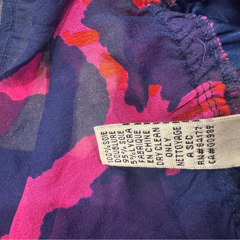 Diane Von Furstenberg Silk Genesis Dress Size 8 – Magenta & Navy Cheetah Print - Picture 10 of 11